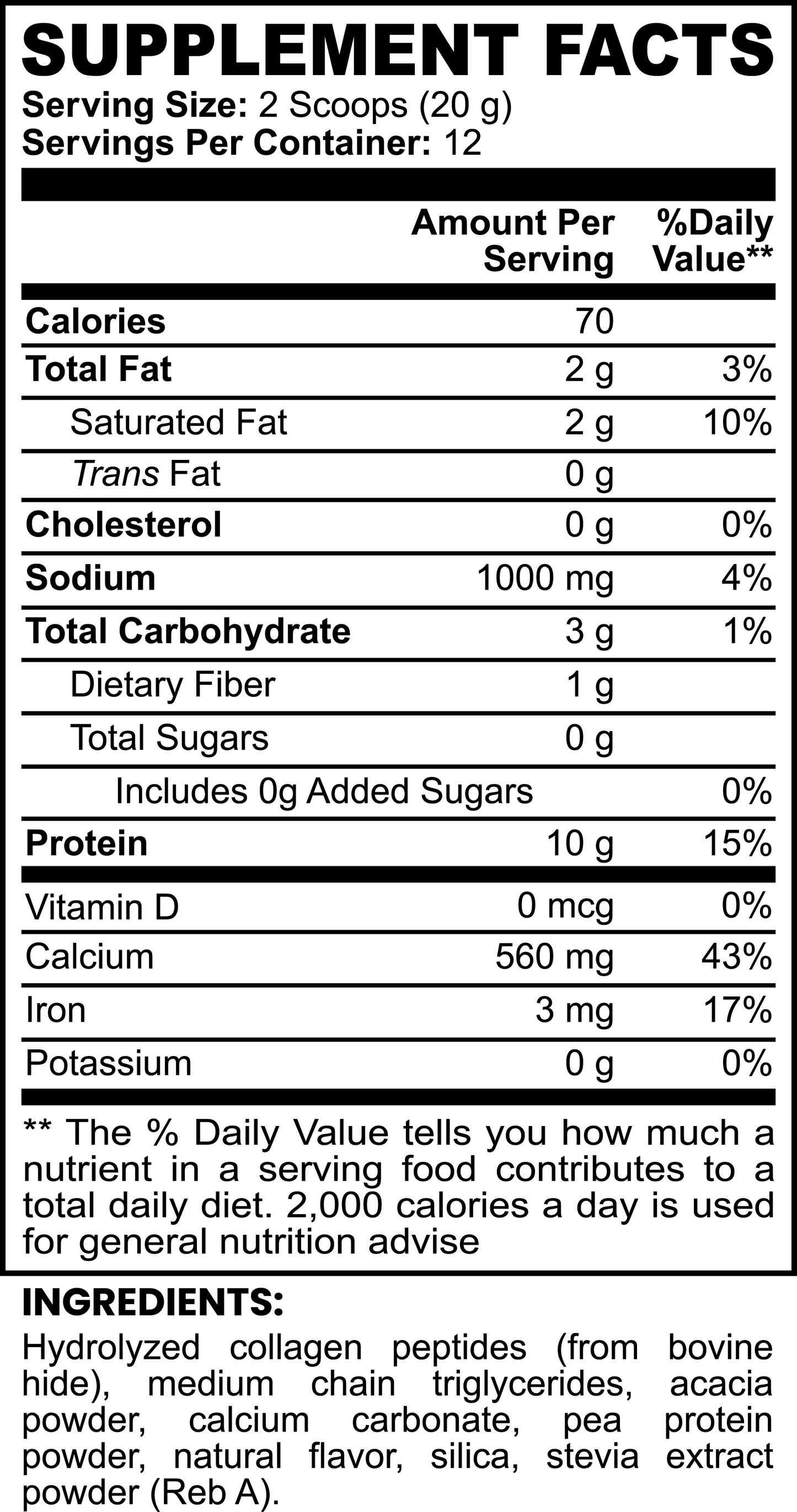 VitalFlex Vanilla Collagen Creamer