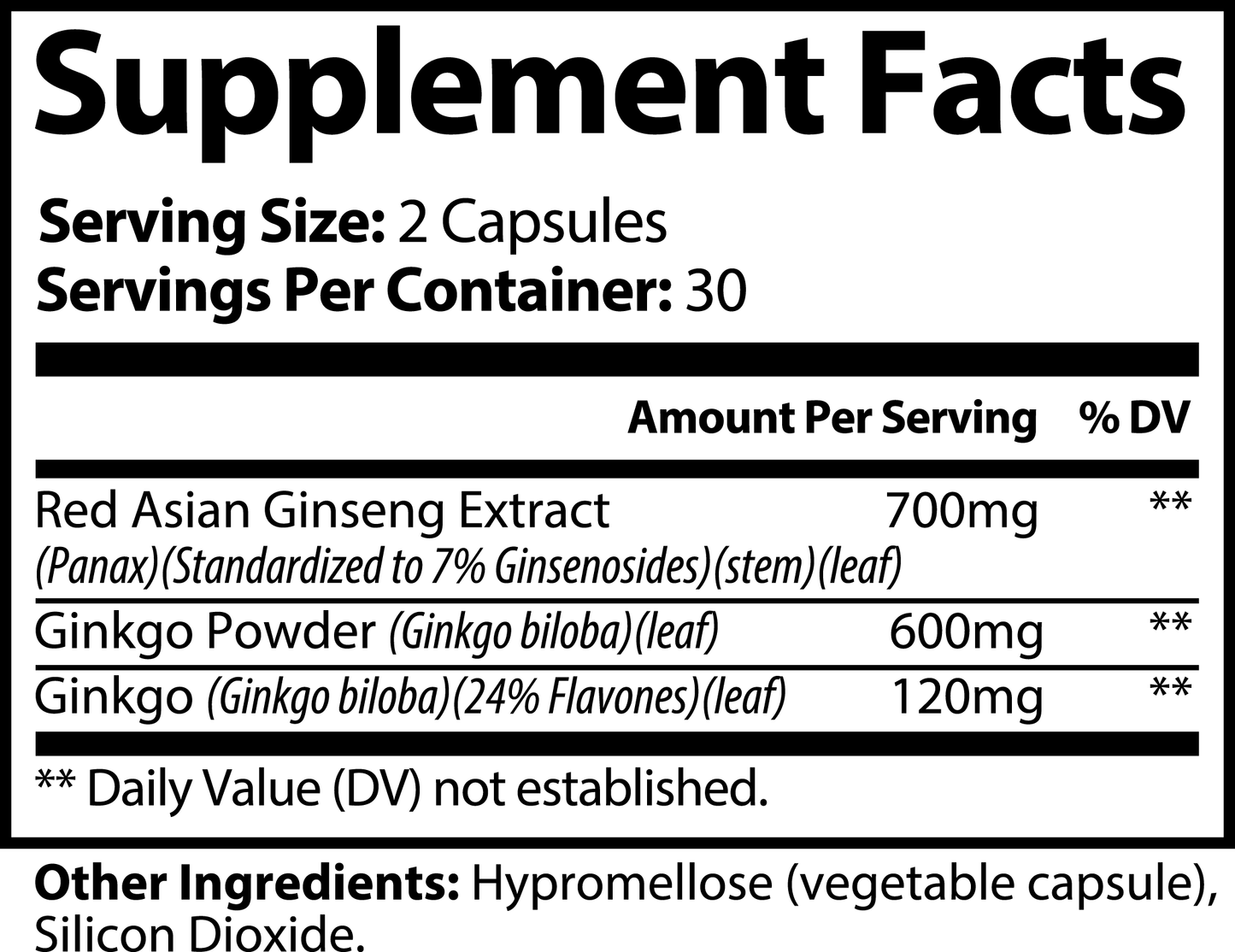 Ginkgo Biloba + Ginseng Vitality